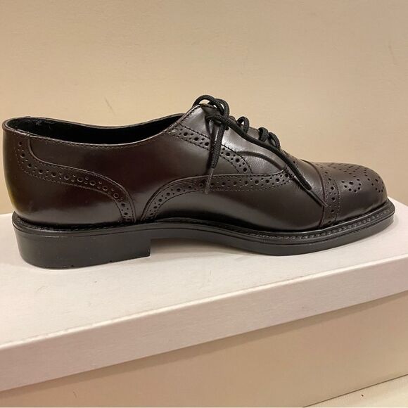 NIB Men's Vintage Wingtip Oxford Dress Shoes Dark Brown - US 7.5 - Picture 3 of 10